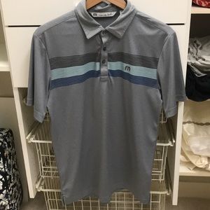 Grey Travis Matthew Polo with stripes